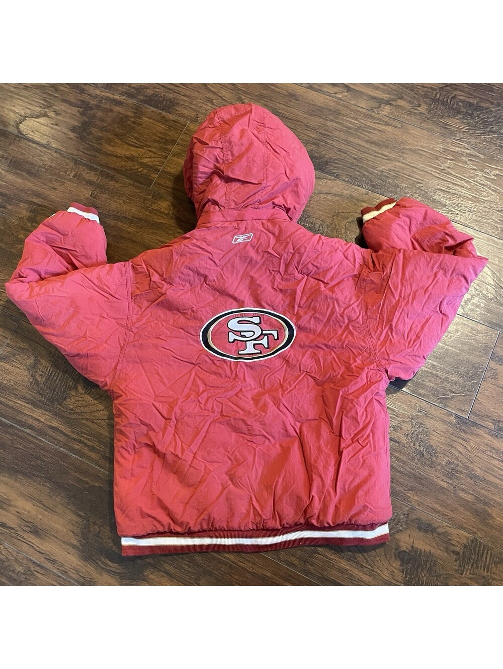 San Francisco 49ers Hooded Parka Jacket by Starter Kids Size XL  Vintage 90s NFL